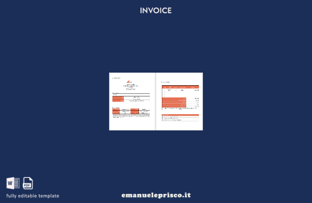 modello di fattura freelance semplice gratuito in stile verificato